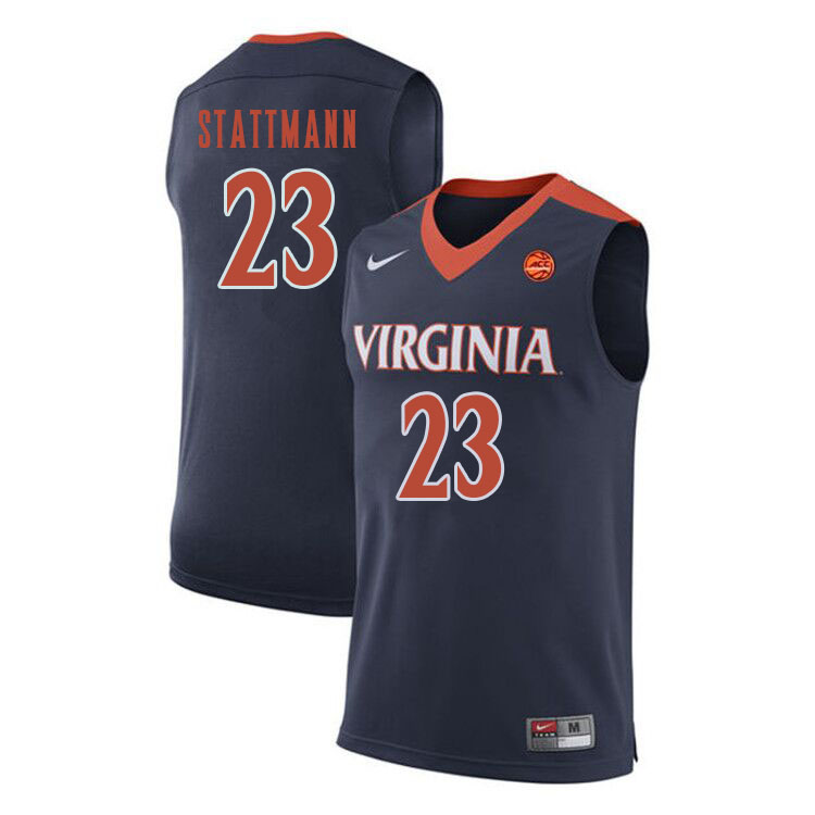 Men Virginia Cavaliers #23 Kody Stattmann College Basketball Jerseys Sale-Navy - Click Image to Close